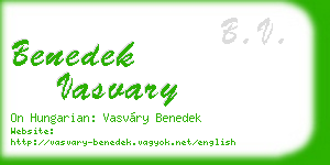 benedek vasvary business card