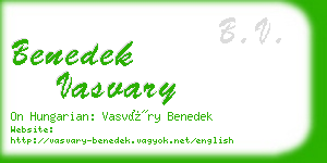 benedek vasvary business card